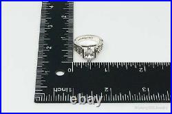 Vintage Cubic Zirconia Sterling Silver Ring Size 8.25