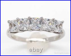 Vintage Cubic Zirconia Sterling Silver Ring Size 8.75