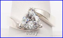 Vintage Cubic Zirconia Sterling Silver Ring Size 9