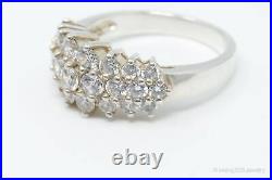 Vintage Cubic Zirconia Sterling Silver Ring Size 9