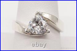 Vintage Cubic Zirconia Sterling Silver Ring Size 9