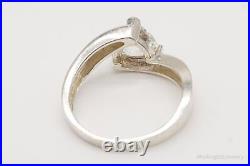 Vintage Cubic Zirconia Sterling Silver Ring Size 9