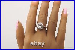 Vintage Cubic Zirconia Sterling Silver Ring Size 9