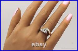 Vintage Cubic Zirconia Sterling Silver Ring Size 9