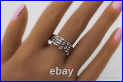 Vintage Cubic Zirconia Sterling Silver Ring Size 9.75