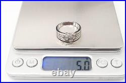 Vintage Cubic Zirconia Sterling Silver Ring Size 9.75