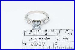 Vintage Cubic Zirconia Sterling Silver Statement Ring SZ 7.25