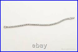 Vintage Cubic Zirconia Sterling Silver Tennis Bracelet
