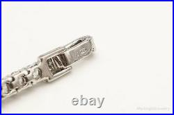 Vintage Cubic Zirconia Sterling Silver Tennis Bracelet