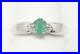 Vintage Designer Emerald Cubic Zirconia Sterling Silver Ring Size 11