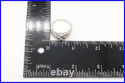 Vintage Designer SUN Cubic Zirconia Sterling Silver Ring Size 9