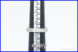 Vintage Eternity Band Cubic Zirconia Sterling Silver Ring Size 6.5