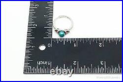 Vintage Garnet Lab Pearl Cubic Zirconia Sterling Silver Ring Size 7.5 Adj