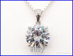 Vintage Large Cubic Zirconia Sterling Silver Necklace