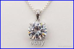 Vintage Large Cubic Zirconia Sterling Silver Necklace