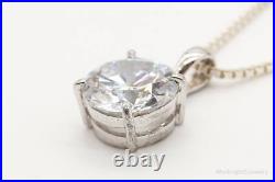 Vintage Large Cubic Zirconia Sterling Silver Necklace