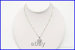 Vintage Large Cubic Zirconia Sterling Silver Necklace