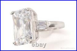 Vintage Large Cubic Zirconia Sterling Silver Ring Size 6