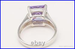 Vintage Purple Cubic Zirconia Sterling Silver Ring Size 7