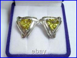 Vintage Russian Earrings Sterling Silver 925 Cubic Zirconia, Women's Jewelry