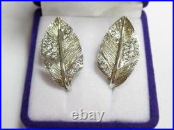 Vintage Russian Earrings Sterling Silver 925 Cubic Zirconia, Women's Jewelry