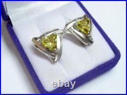 Vintage Russian Earrings Sterling Silver 925 Cubic Zirconia, Women's Jewelry