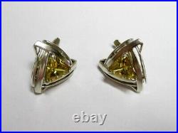 Vintage Russian Earrings Sterling Silver 925 Cubic Zirconia, Women's Jewelry