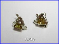 Vintage Russian Earrings Sterling Silver 925 Cubic Zirconia, Women's Jewelry