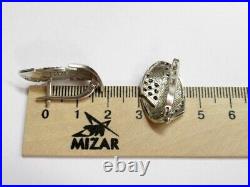 Vintage Russian Earrings Sterling Silver 925 Cubic Zirconia, Women's Jewelry