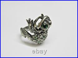 Vintage Russian Sterling Silver 925 Ring Cubic Zirconia, Women's Jewelry 7.75