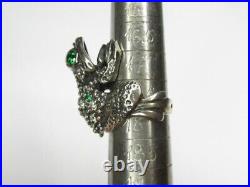 Vintage Russian Sterling Silver 925 Ring Cubic Zirconia, Women's Jewelry 7.75