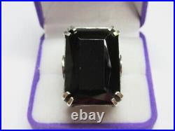 Vintage Russian Sterling Silver 925 Ring Cubic Zirconia, Women's Jewelry 8.5