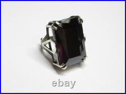 Vintage Russian Sterling Silver 925 Ring Cubic Zirconia, Women's Jewelry 8.5