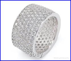 Vintage SW Cubic Zirconia Sterling Silver Band Ring Size 7.5