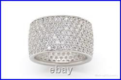 Vintage SW Cubic Zirconia Sterling Silver Band Ring Size 7.5