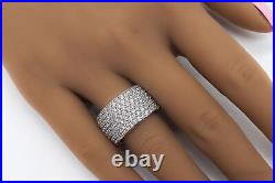 Vintage SW Cubic Zirconia Sterling Silver Band Ring Size 7.5