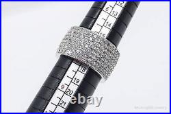 Vintage SW Cubic Zirconia Sterling Silver Band Ring Size 7.5