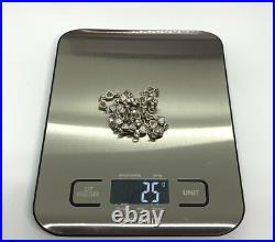 Vintage Signed Sterling Silver Cubic Zirconia Heart Links Necklace 1625g