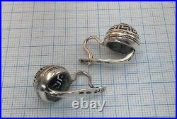 Vintage Sterling Silver 925 Cubic Zirconia Earrings 925, Chic Silver Earrings