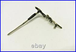 Vintage Sterling Silver 925 Rhinestone Cubic Zirconia Flower Hair Pin/Dresser