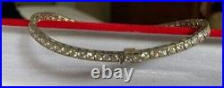 Vintage Sterling Silver & Cubic Zirconia Large Tennis Bracelet