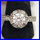 Vintage VERRAGIO 925 Sterling Silver 2-tone Cubic Zirconia Engagement Ring sz 9