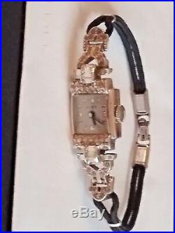 Vintage Womens Ciro Cubic Zirconium Baguette setting Sterling Silver Watch