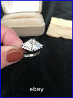 Vtg Limited Edition Farrah Fawcett Cubic Zirconia Ring Sterling GORGEOUS