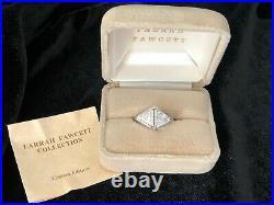 Vtg Limited Edition Farrah Fawcett Cubic Zirconia Ring Sterling GORGEOUS