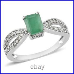 Wedding Gifts Emerald Cubic Zirconia CZ Ring for Prom 925 Silver Size 9 Cts 2.2
