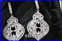 Wedding/bridal Chandelier Drop Earrings Encrusted Cubic Zirconia