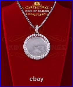 White 925 Sterling Silver Charming Necklace Pendant with12.00ct Cubic Zirconia