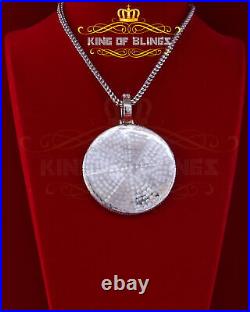 White 925 Sterling Silver Charming Necklace Pendant with12.00ct Cubic Zirconia