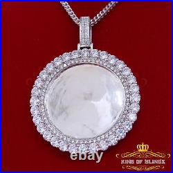 White 925 Sterling Silver Pendant Charming Necklace as 19.21ct Cubic Zirconia